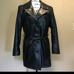 Wilson leather trenchcoat